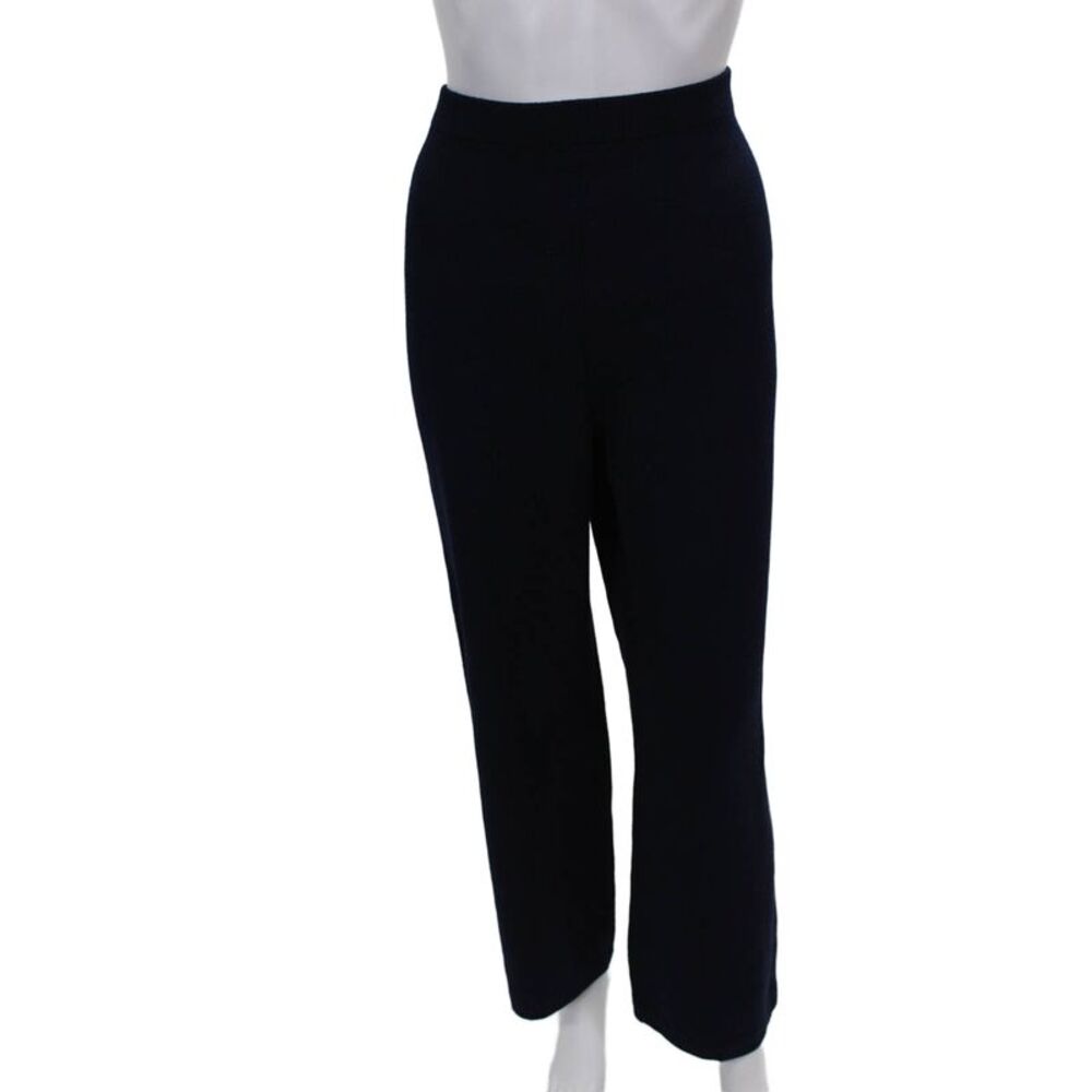St. John Collection By Marie Gray Women Dress Pants Blue Wool Pull On Size 8
